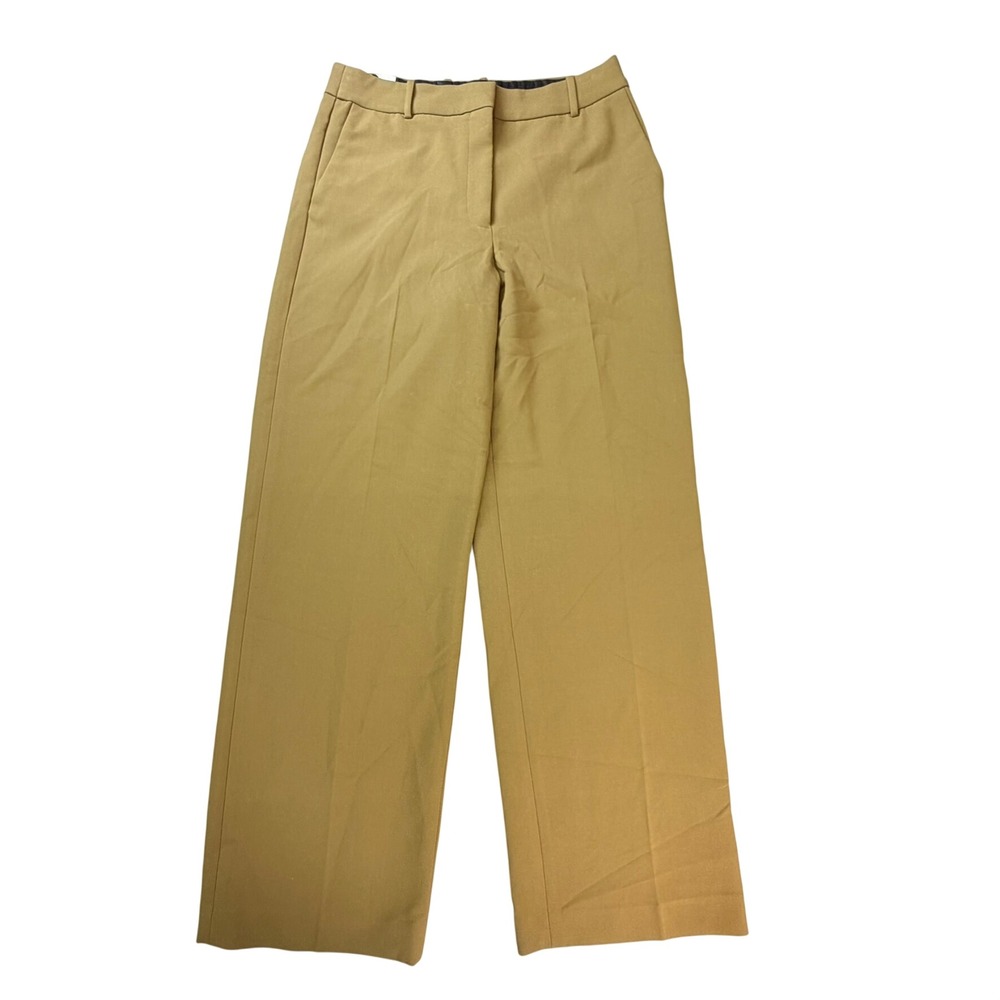 Aritzia Babaton Agency Pant Women 8 Short Brown High Rise Wide Leg Full Length